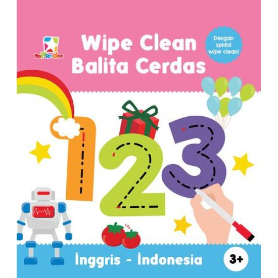 Opredo Wipe clean balita cerdas : 123