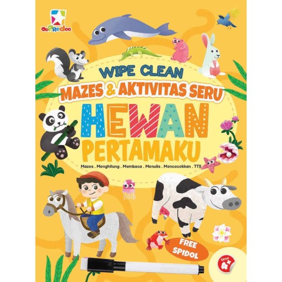 Opredo Wipe Clean Mazes & Aktivitas Seru - Hewan Pertamaku