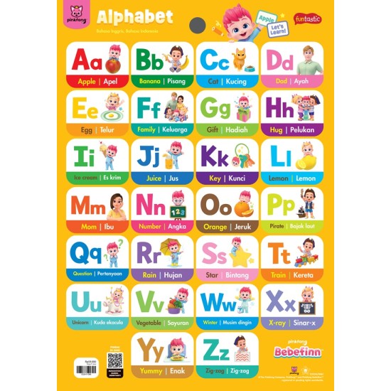 POSTER BEBEFINN - ALPHABET & HURUF ABJAD