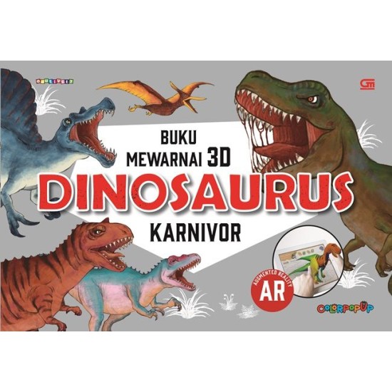 Buku Mewarnai 3D: Dinosaurus: Karnivor