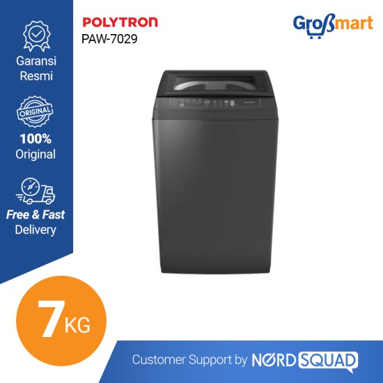 Mesin Cuci 1 Tabung polytron 7 KG Top Loading PAW 7029 / PAW-7029 / PAW7029