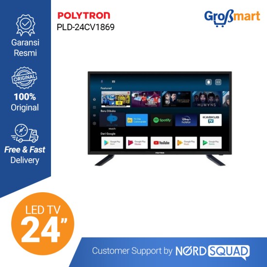 LED TV 24 INCH SMART TV LITE POLYTRON HD READY PLD-24CV1869 / PLD 24CV1869 / PLD24CV1869