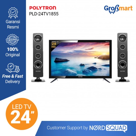 LED TV 24 INCH POLYTRON HD READY CINEMAX SOUND TOWER PLD-24TV1855 / PLD 24TV1855 / PLD24TV1855