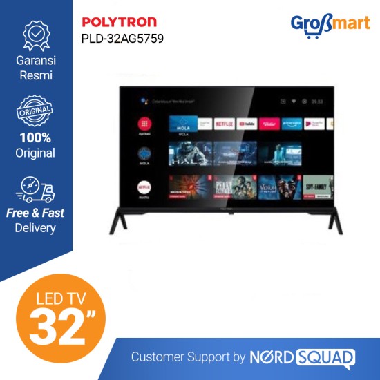 LED TV 32 INCH POLYTRON SMART ANDROID TV PLD-32AG5759 / PLD 32AG5759 / PLD32AG5759