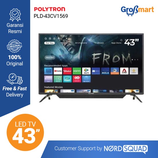 LED TV 43 INCH SMART TV POLYTRON FULL HD PLD-43CV1569 / PLD 43CV1569 / PLD43CV1569