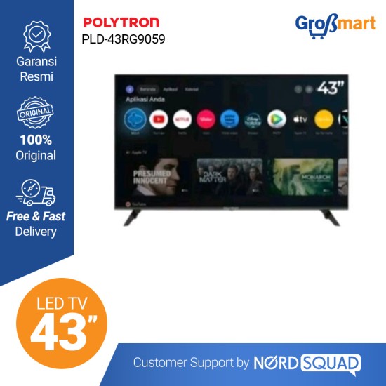 LED TV 43 INCH POLYTRON GOOGLE TV PLD-43RG9059 / PLD 43RG9059 / PLD43RG9059