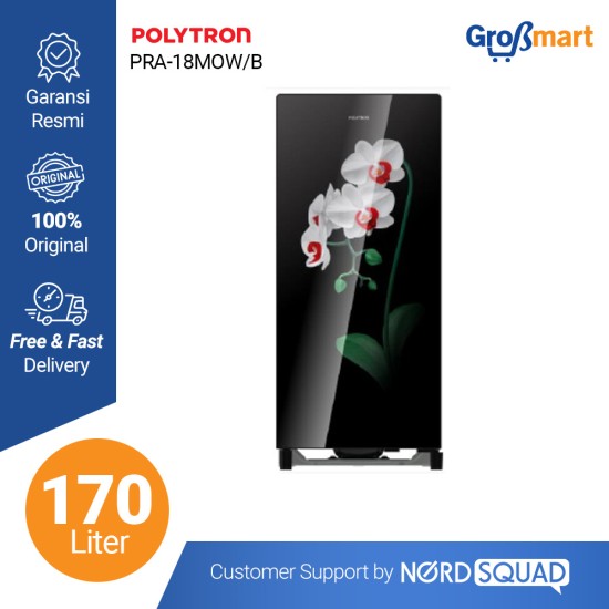 Kulkas 1 Pintu Polytron 170 liter PRA-18MOW/B