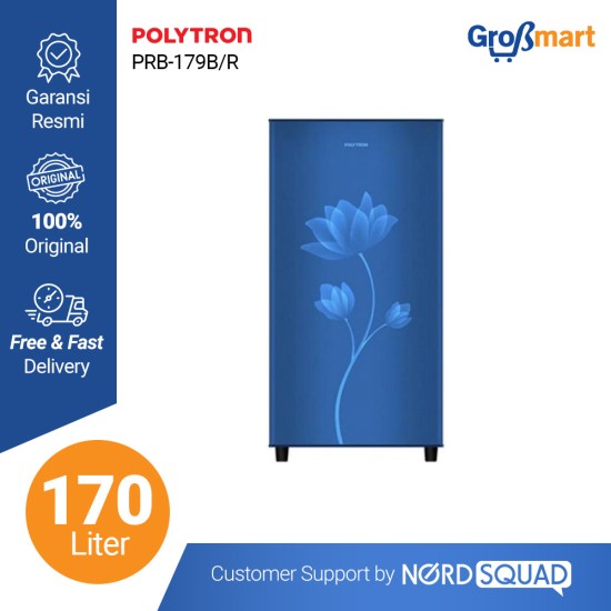 Polytron Refrigerator 170 liter PRB-179B/R Kulkas 1 Pintu