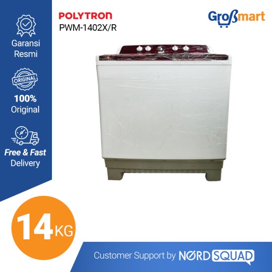 Mesin Cuci 2 Tabung Polytron 14 Kg Twin Tub PWM-1402X/R