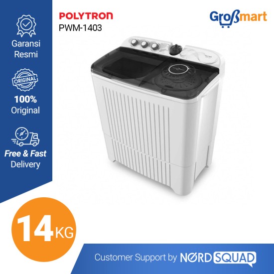 MESIN CUCI 2 TABUNG POLYTRON 14 KG TWIN TUB PWM-1403 / PWM-1403 / PWM1403