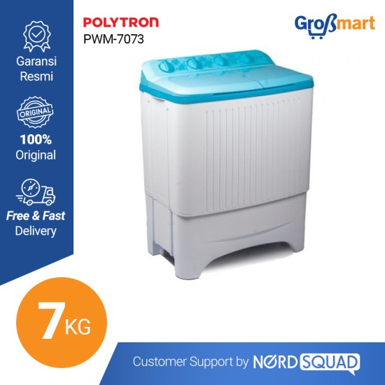 MESIN CUCI 2 TABUNG POLYTRON 7 KG TWIN TUB PWM-7073