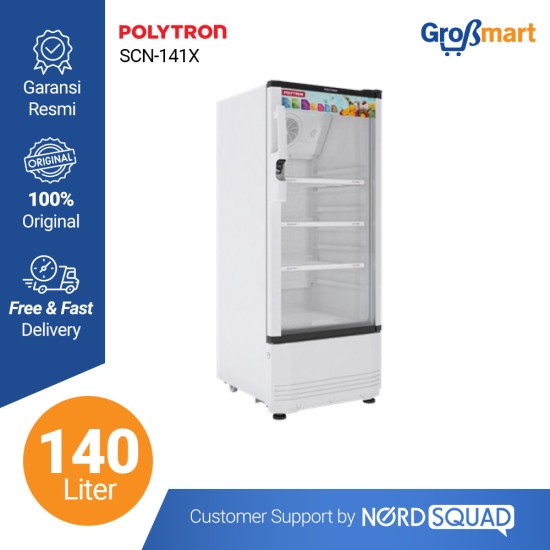 Showcase 1 Pintu Polytron 140 Liter Rust Free SCN-141X