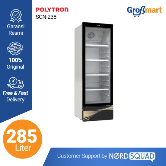 POLYTRON Showcase Glazell 280 Liter SCN 238X / SCN-238X / SCN238X