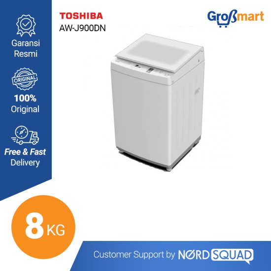 Toshiba Mesin Cuci 1 Tabung 8 Kg AW-J900DN Top Loading