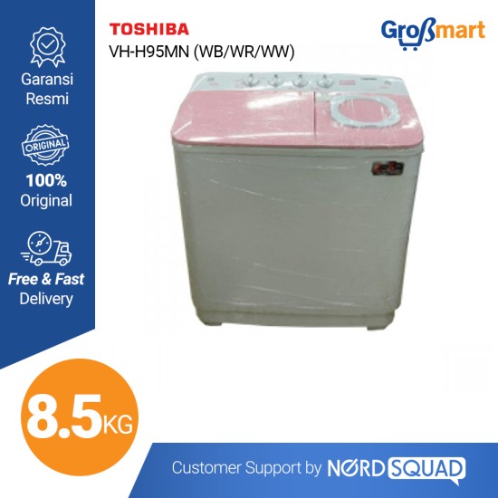 Toshiba Mesin Cuci 2 Tabung 8.5 Kg VH-H95MN (WB/WR/WW) Twin Tub