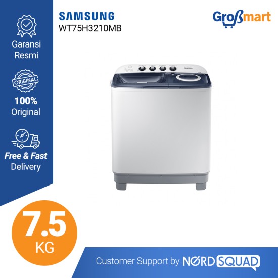 Samsung Mesin Cuci 2 Tabung 7.5Kg WT75H3210MB Twin Tub