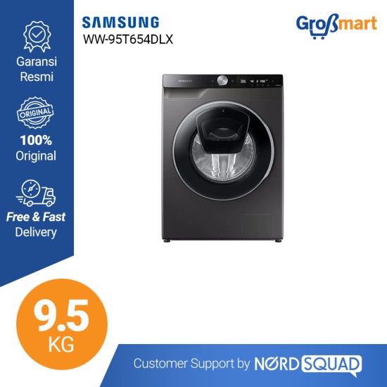 Mesin Cuci 1 Tabung Samsung 9.5 Kg Front Loading WW-95T654DLX