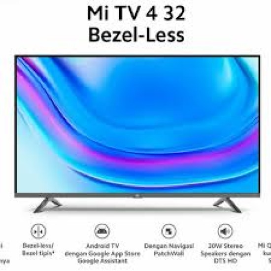 Android LED Smart TV Xiaomi Mi TV 4 32 Inch - Tv 32 Inch, Bezelless